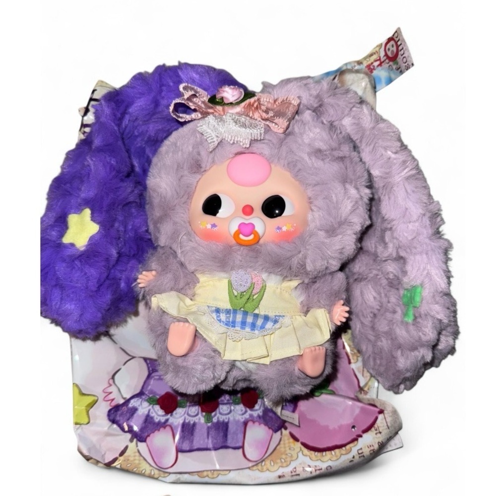 🧸 Lily Rabbit Town Plush Pendant – Purple Variant With Pacifer - Picture 3 of 5